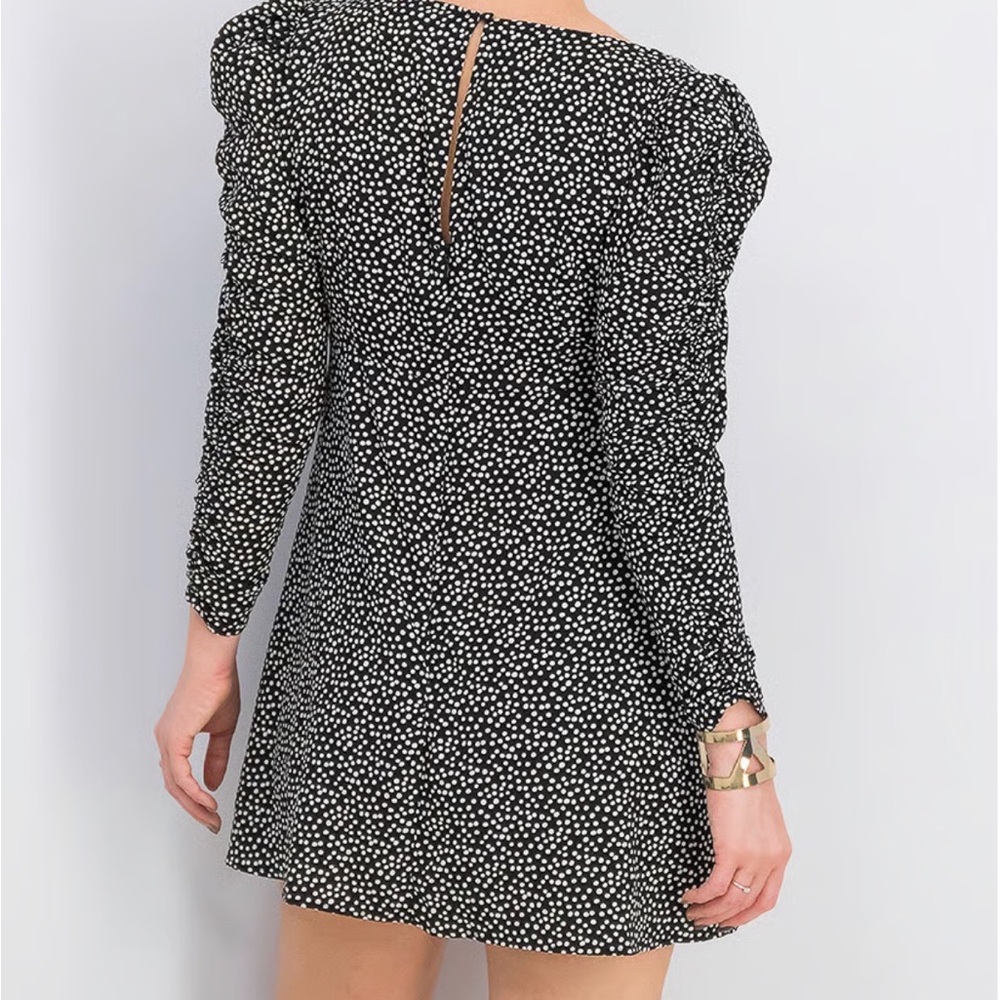 Topshop Black and White Polka Dot Dress